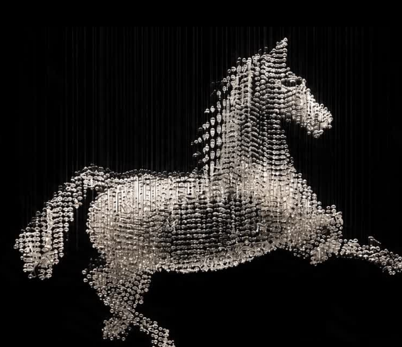 Iconic Crystal Horse Sculpture at Della Resorts