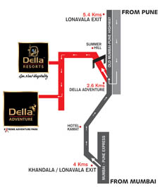 Route/map to della resorts