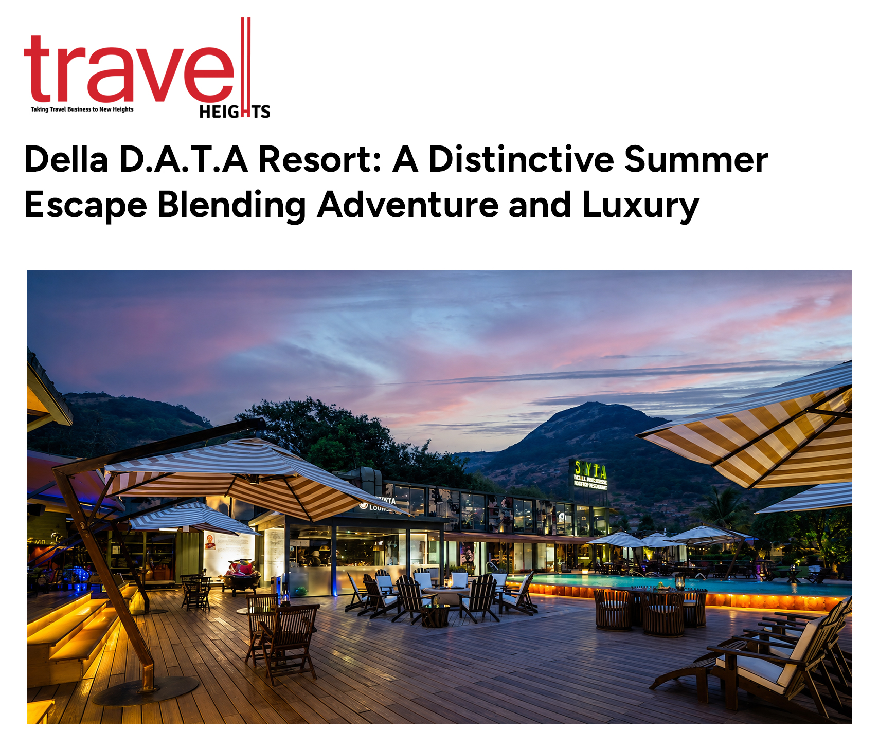 Della D.A.T.A Resort: A Distinctive Summer Escape Blending Adventure and Luxury