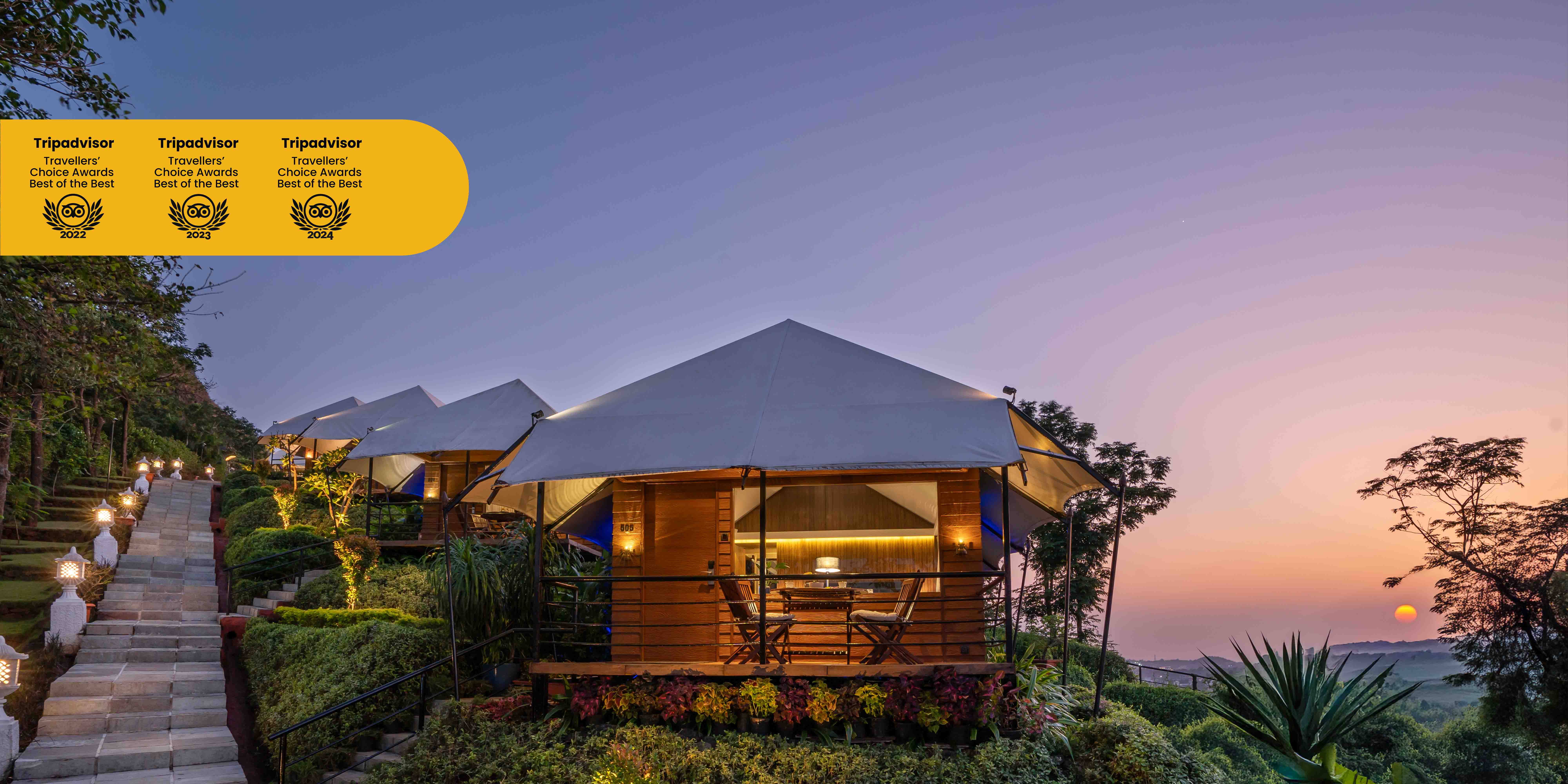 Camp Della Resort | Luxurious hill-side tents