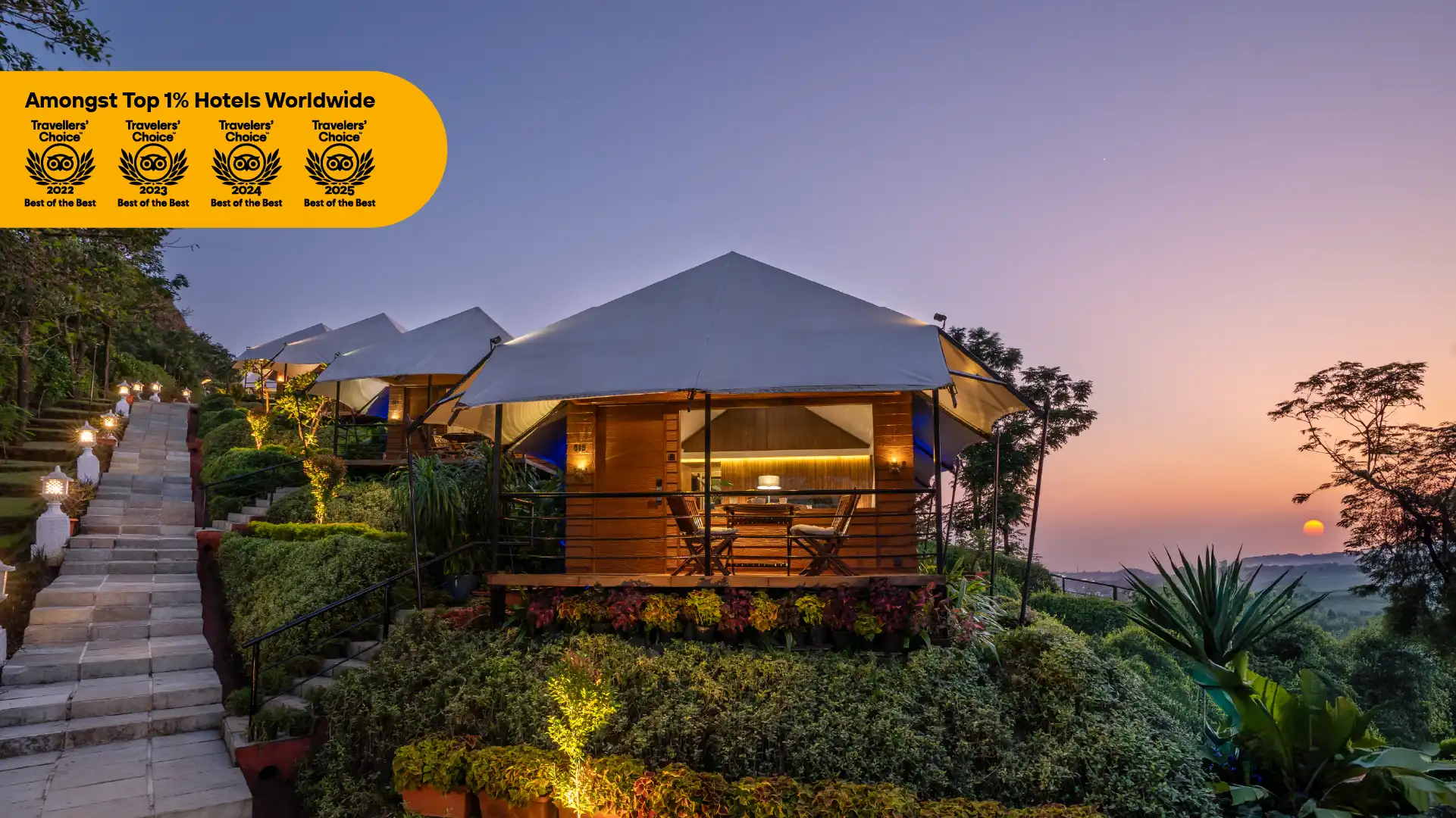 Camp Della Resort | Luxurious hill-side tents